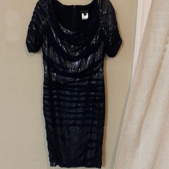 Navy Blue Sequin Dress - Picture 2 of 8